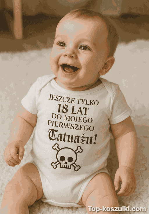 Śmieszne body niemowlęce pierwszy tatuaż