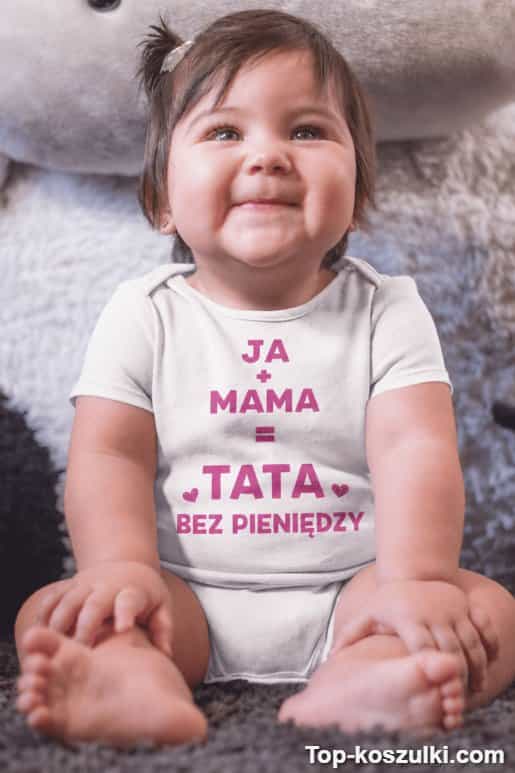 Śmieszne body niemowlęce tata bez pieniędzy