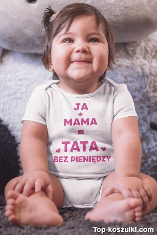 Śmieszne body niemowlęce tata bez pieniędzy