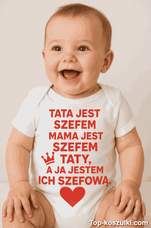 Śmieszne body tata jest szefem z własnym napisem