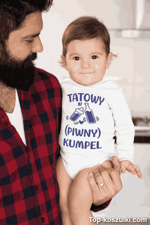 Śmieszne body niemowlęce tatowy piwny kumpel