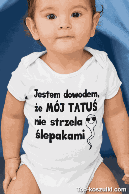 Śmieszne body niemowlęce tatuś nie strzela ślepakami