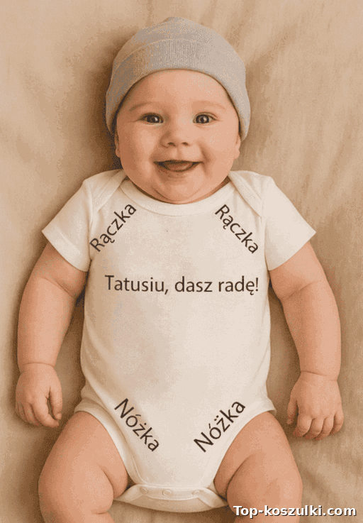 Śmieszne body niemowlęce tatusiu dasz radę