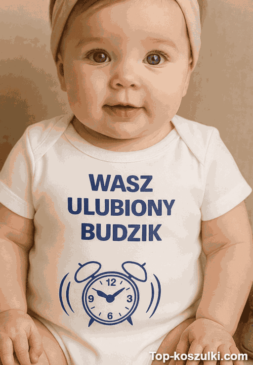 Śmieszne body niemowlęce ulubiony budzik