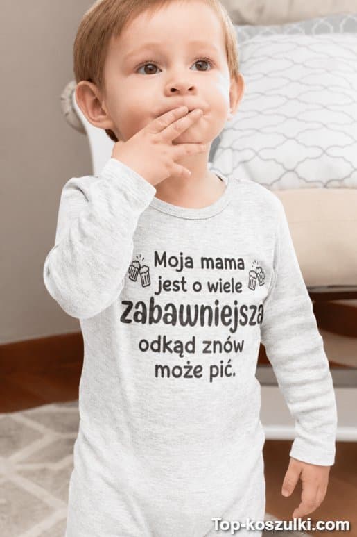 Śmieszne body niemowlęce zabawna mama