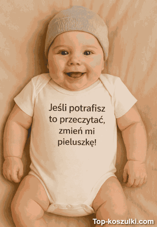 Śmieszne body niemowlęce zmień pieluszkę