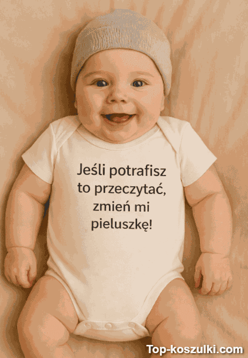 Śmieszne body niemowlęce zmień pieluszkę