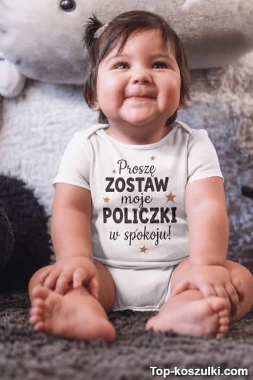 Śmieszne body niemowlęce zostaw policzki