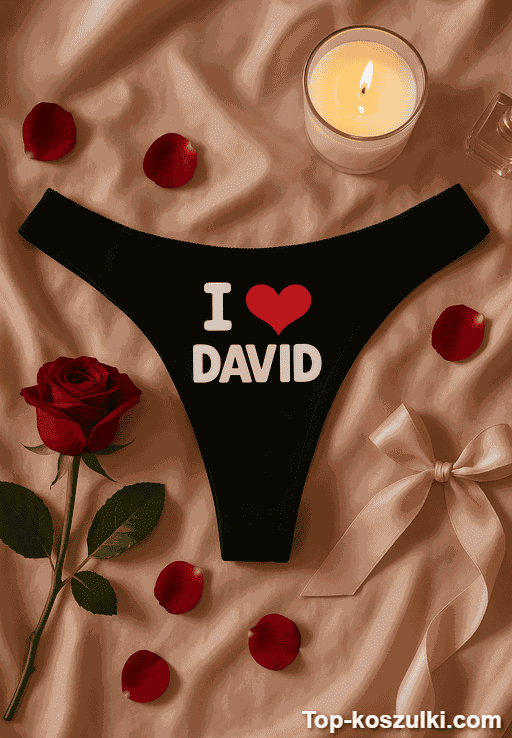 Śmieszne damskie majtki I love z imieniem