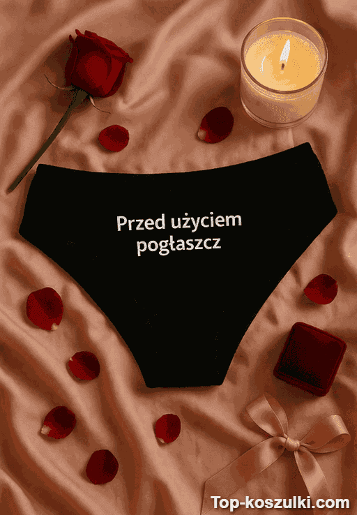 Śmieszne damskie majtki przed użyciem pogłaszcz