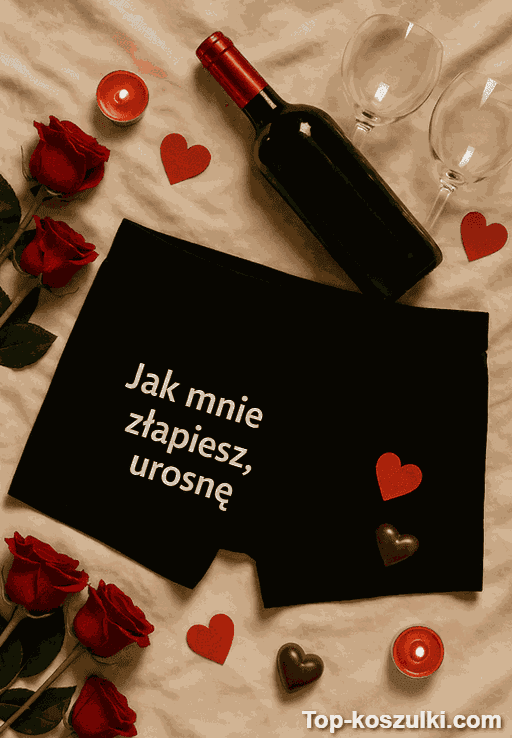 Śmieszne męskie bokserki jak mnie złapiesz urosnę