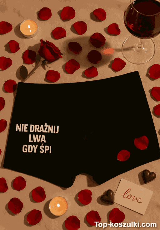 Śmieszne męskie bokserki Nie drażnij lwa gdy śpi