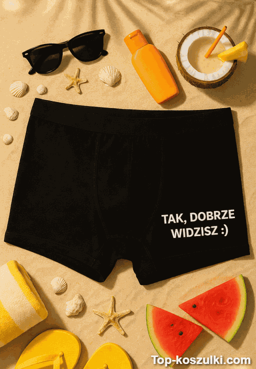 Śmieszne męskie bokserki Tak dobrze widzisz