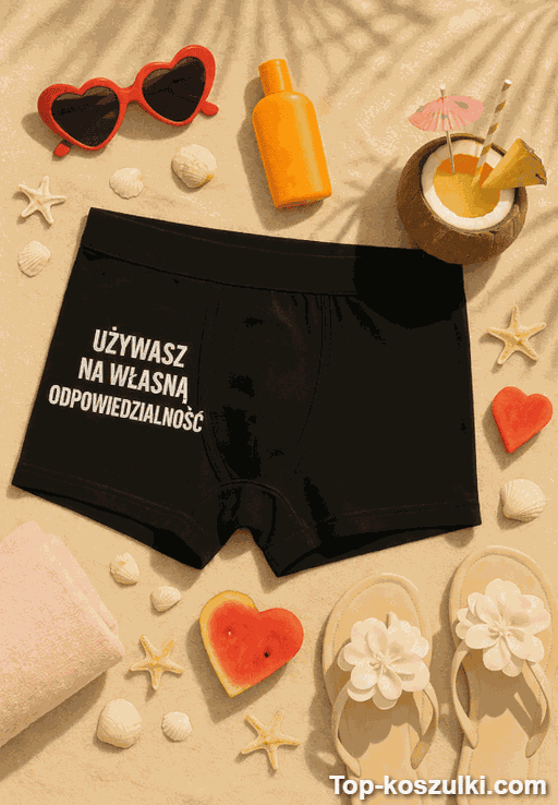 Śmieszne męskie bokserki używasz na własną odpowiedzialność