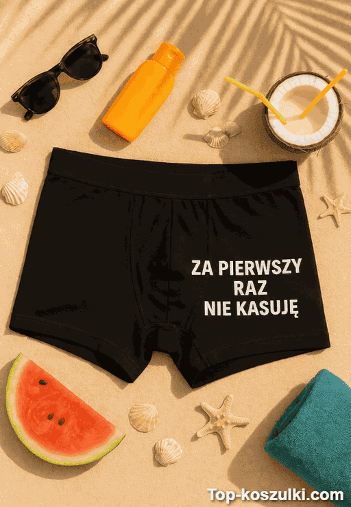 Śmieszne męskie bokserki za pierwszy raz nie kasuję