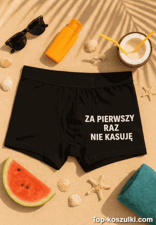 Śmieszne męskie bokserki za pierwszy raz nie kasuję
