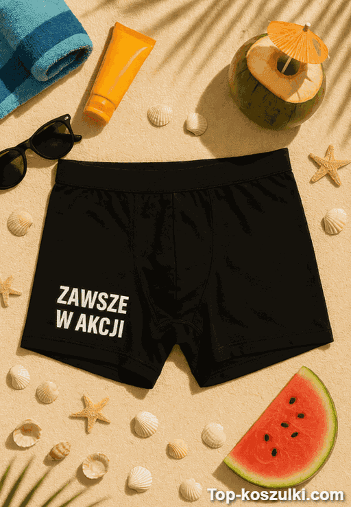 Śmieszne męskie bokserki zawsze w akcji