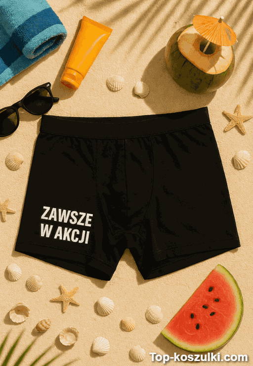 Śmieszne męskie bokserki zawsze w akcji