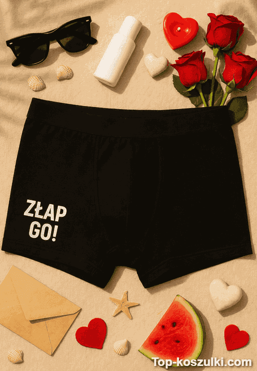 Śmieszne męskie bokserki złap go