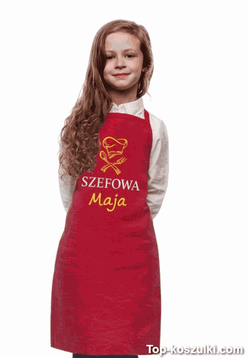 Śmieszny fartuch dziecięcy szefowa z imieniem