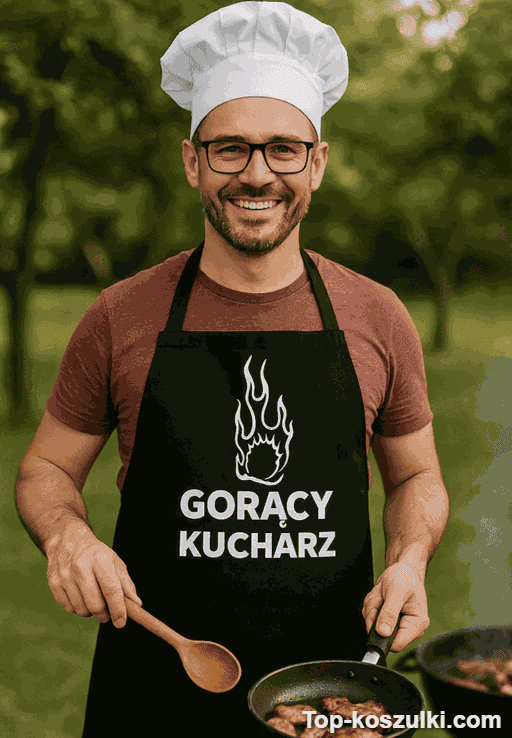 Śmieszny fartuch gorący kucharz