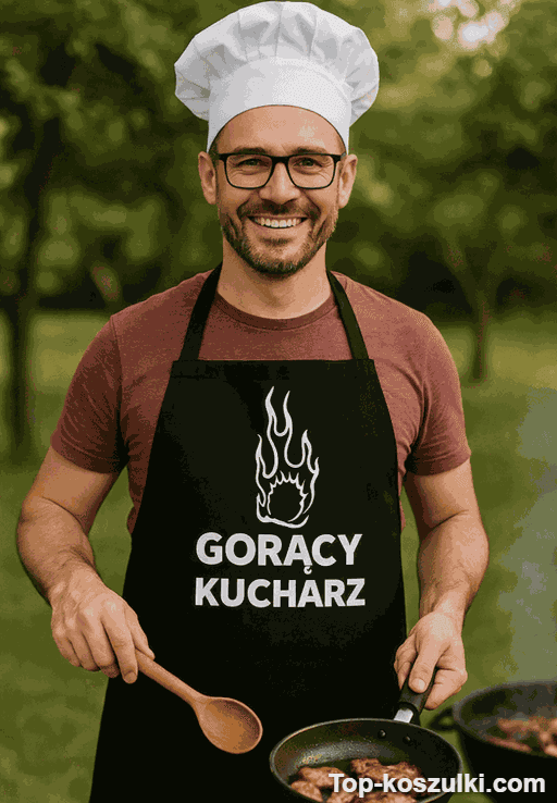 Śmieszny fartuch gorący kucharz