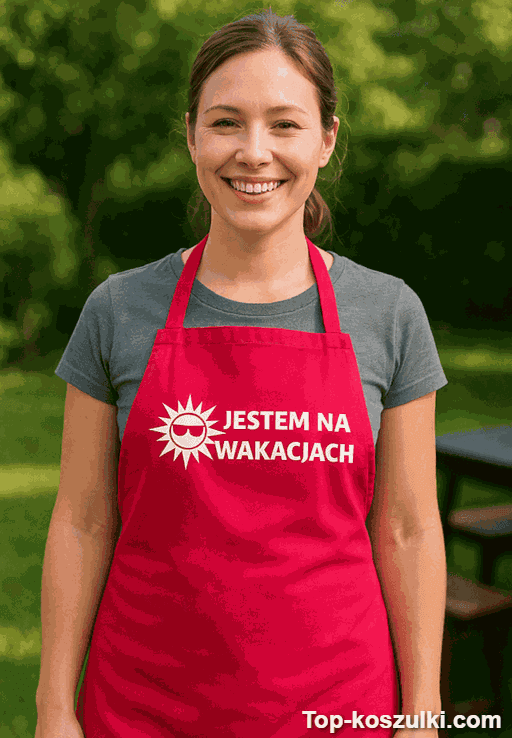 Śmieszny fartuch jestem na wakacjach