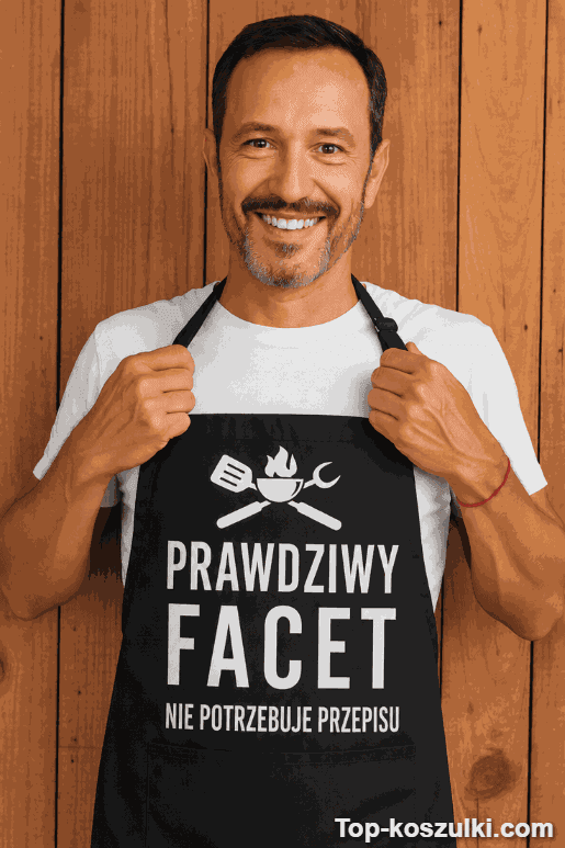 Śmieszny fartuch prawdziwy facet bez przepisu