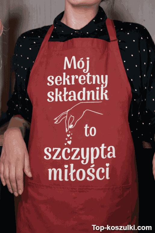 Śmieszny fartuch szczypta miłości