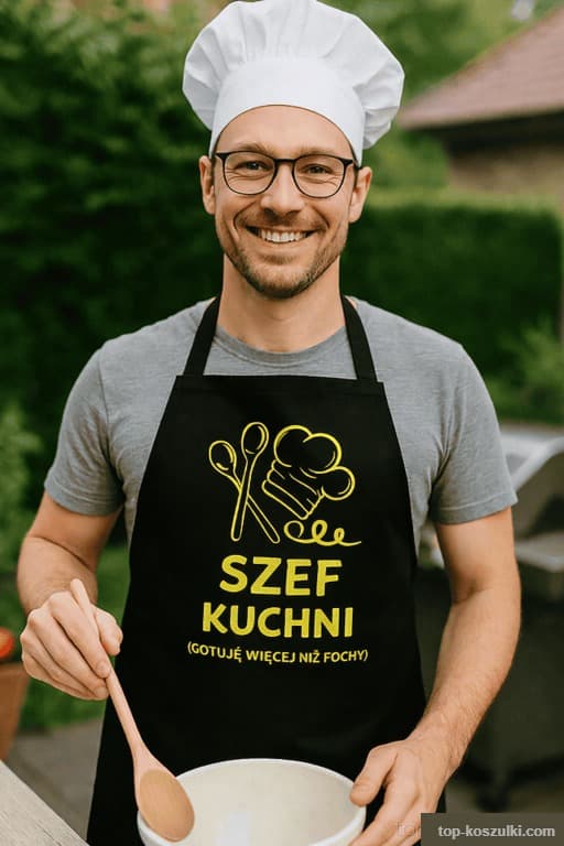 Śmieszny fartuch szef kuchni