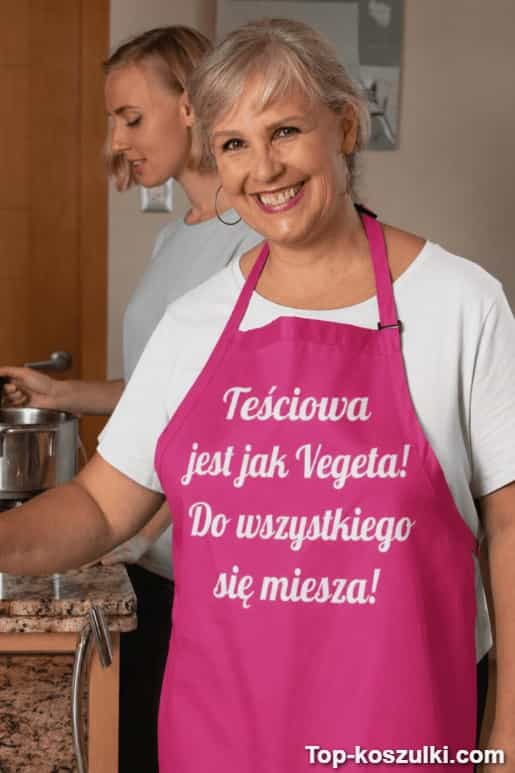 Śmieszny fartuch teściowa jak Vegeta