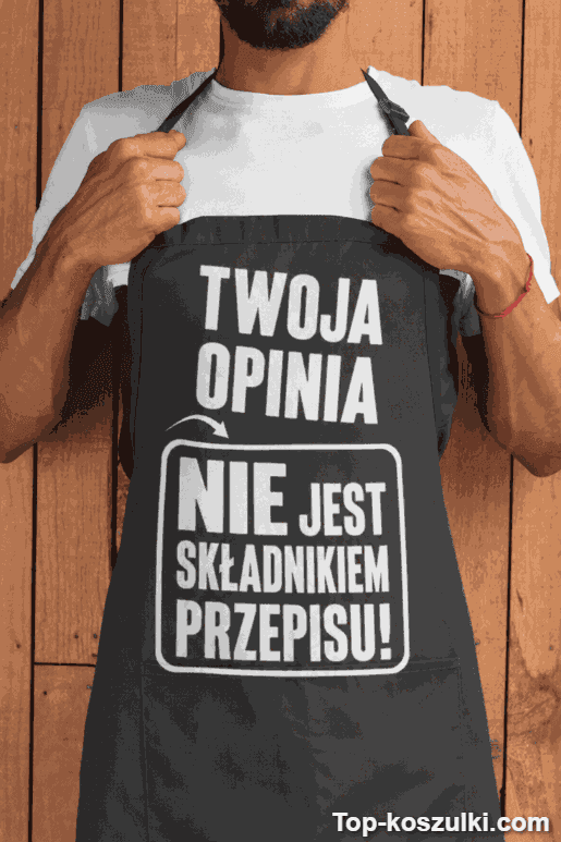 Śmieszny fartuch twoja opinia nie przepis