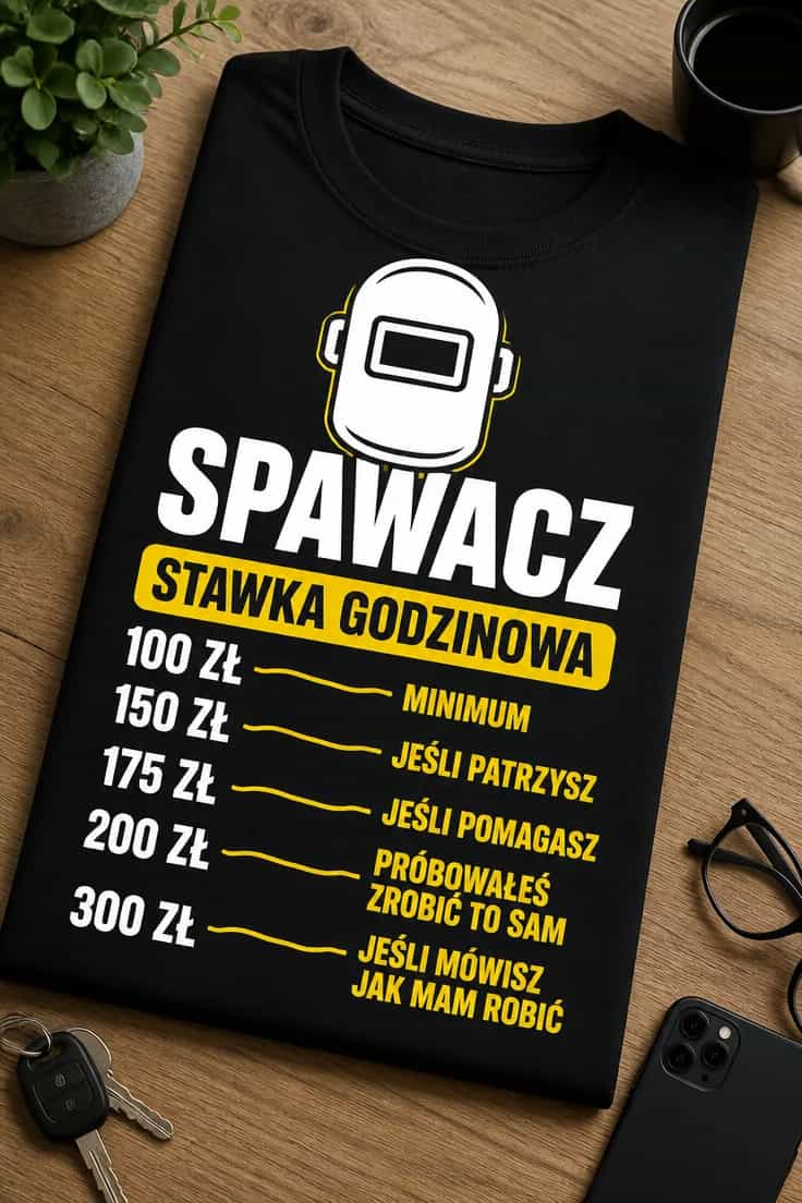 Koszulka spawacz stawka godzinowa – od 100 zł do 300 zł