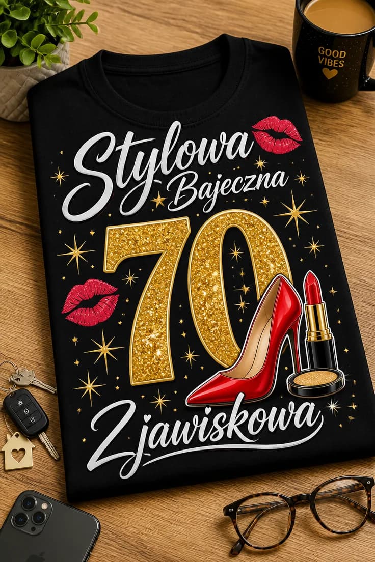 Koszulka stylowa bajeczna 70 zjawiskowa dla kobiety