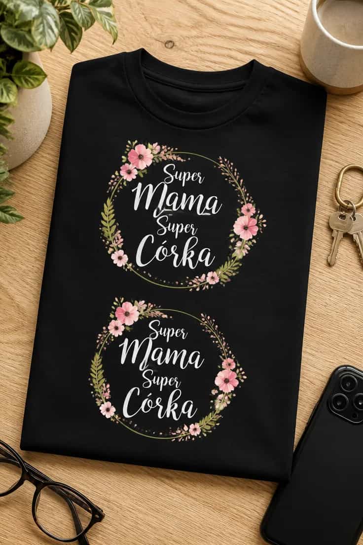 Koszulka dla mamy i córki – Super Mama Super Córka