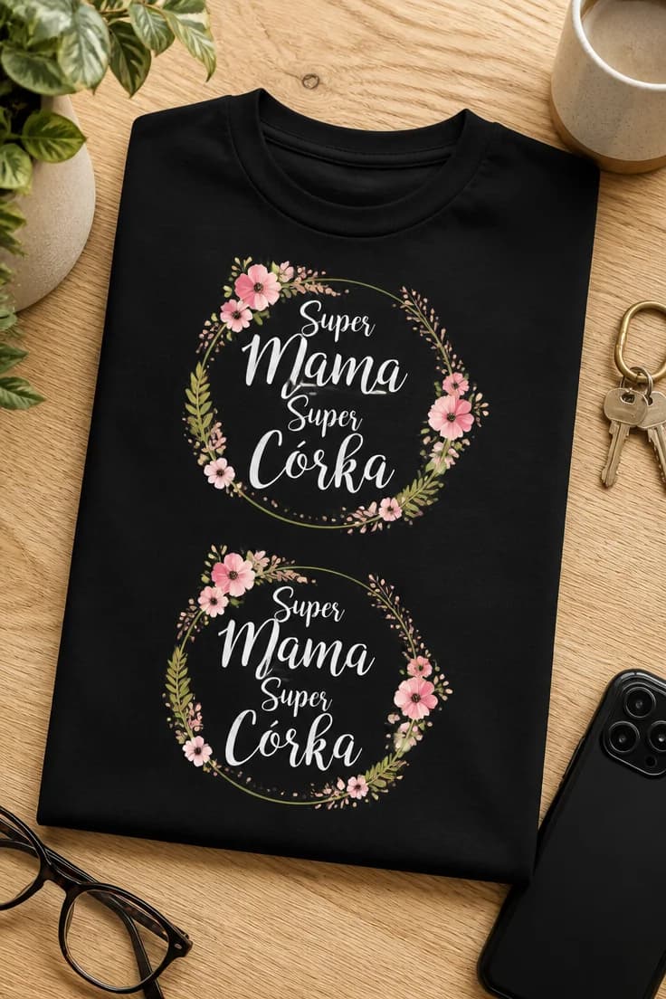 Koszulka dla mamy i córki – Super Mama Super Córka