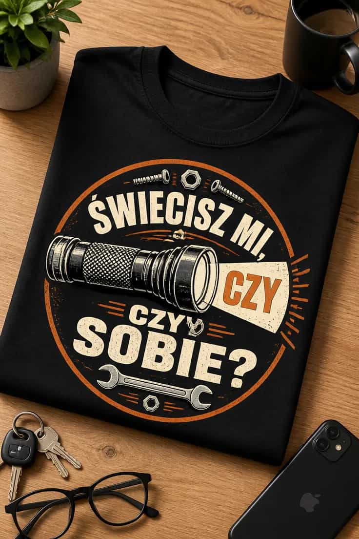 Koszulka dla taty – Świecisz Mi, Czy Sobie?