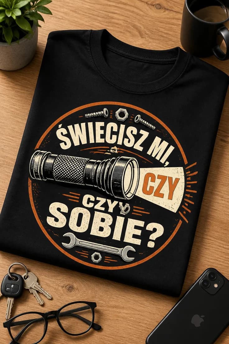 Koszulka dla taty – Świecisz Mi, Czy Sobie?