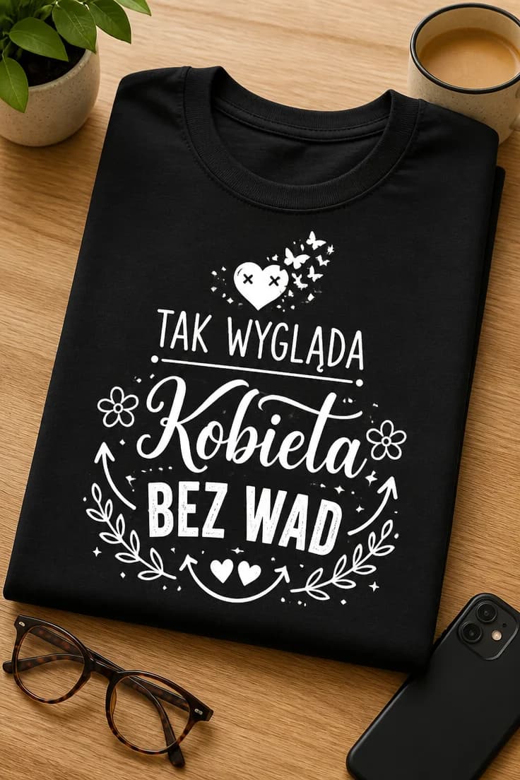 Koszulka dla kobiety – Tak Wygląda Kobieta Bez Wad