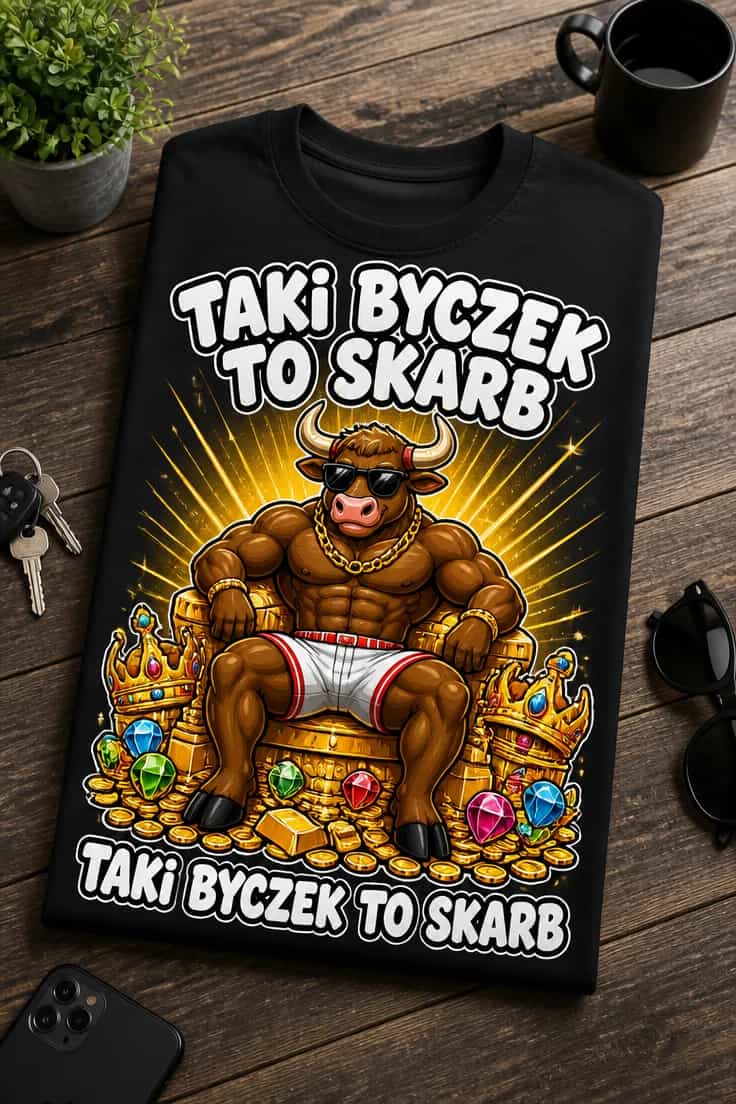 Koszulka dla męża – Taki Byczek To Skarb