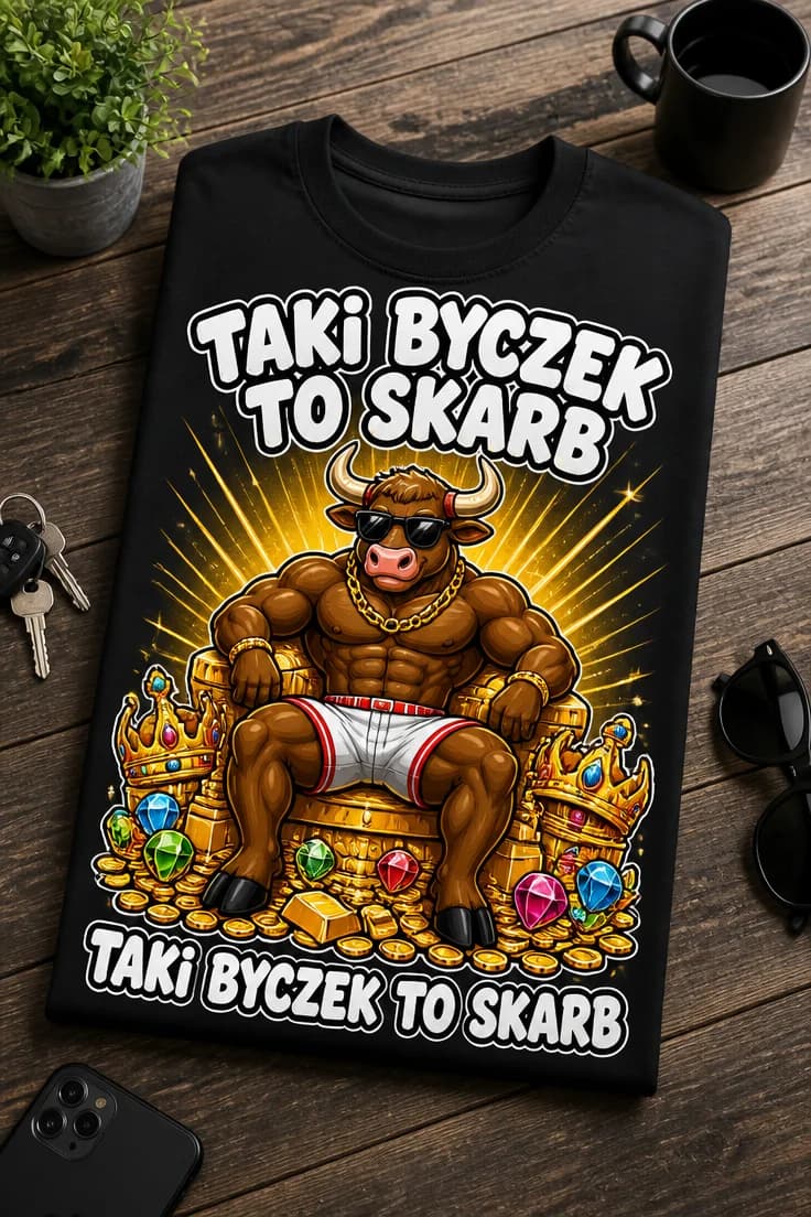 Koszulka dla męża – Taki Byczek To Skarb