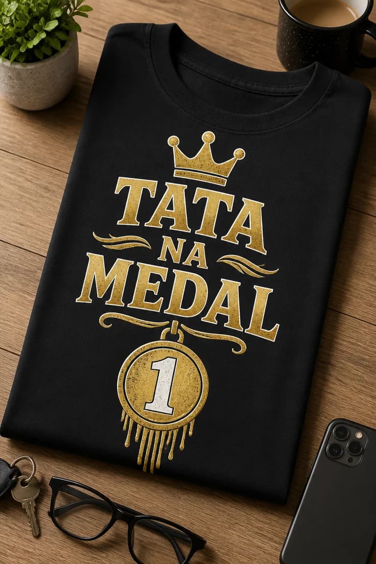 Koszulka dla taty – Tata Na Medal 1