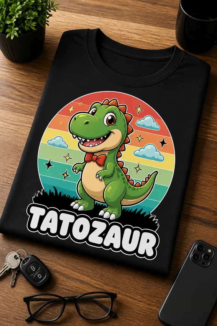 Koszulka dla taty – Tatozaur 3