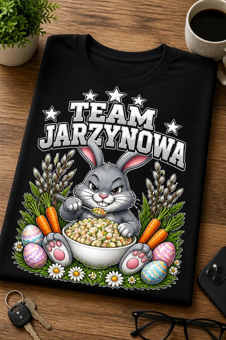 Koszulka z krótkim motywem – Team Jarzynowa