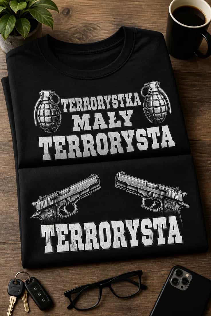 Koszulka dla mamy i syna – Terrorystka Mały Terrorysta