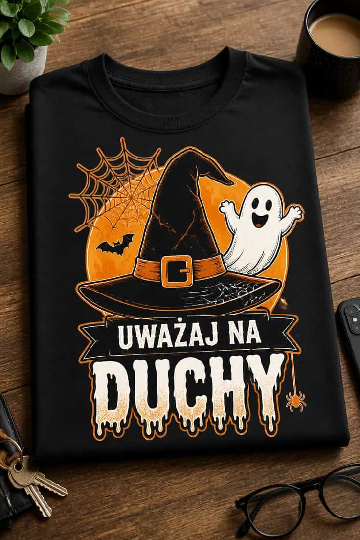 Koszulka z krótkim motywem – Uważaj Na Duchy 2