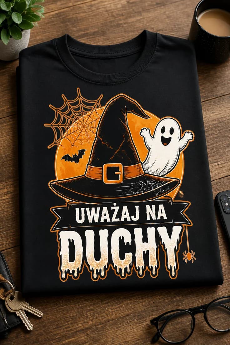 Koszulka z krótkim motywem – Uważaj Na Duchy 2