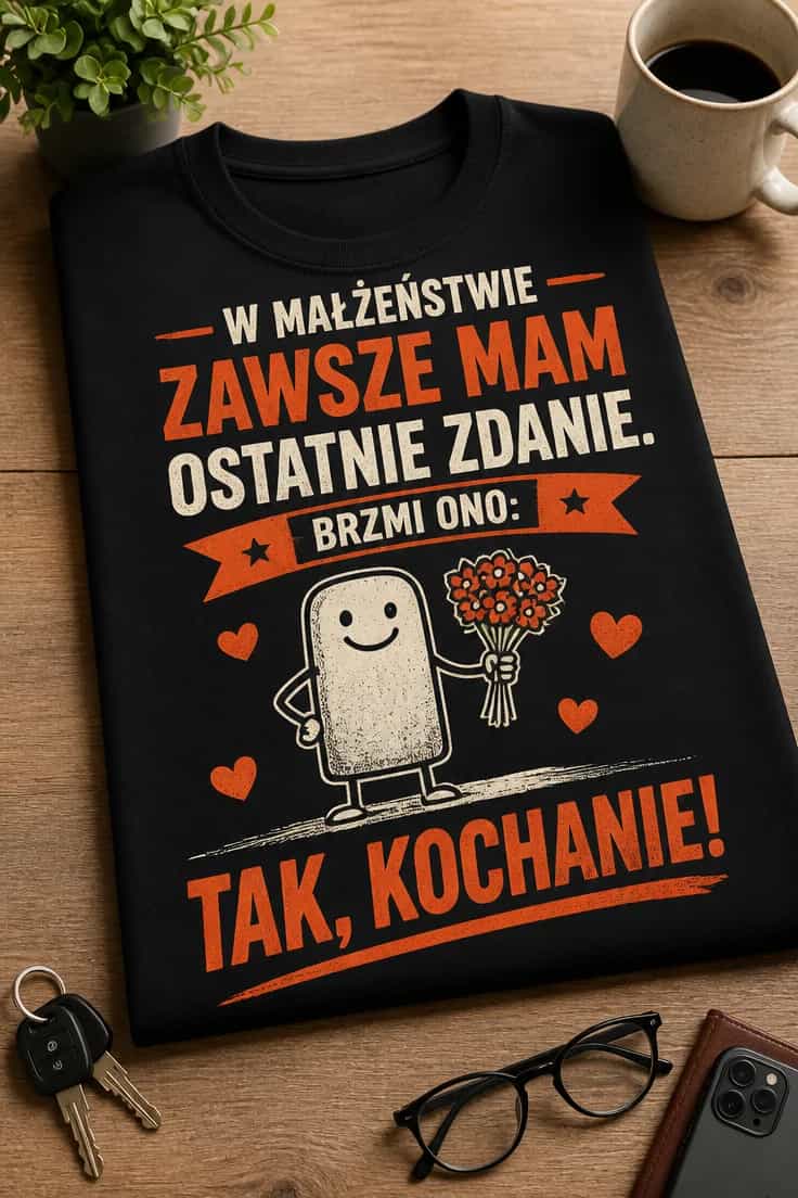 Koszulka dla męża mam ostatnie zdanie: tak, kochanie