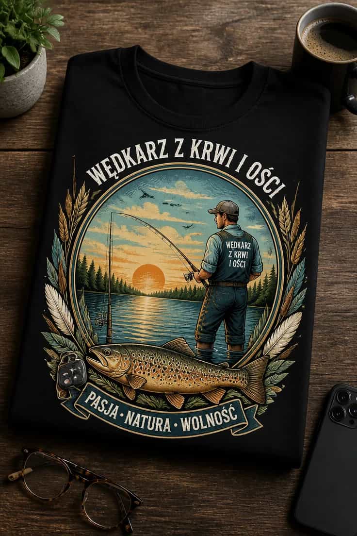 Koszulka dla wędkarzy – Wędkarz Z Krwi I Ości