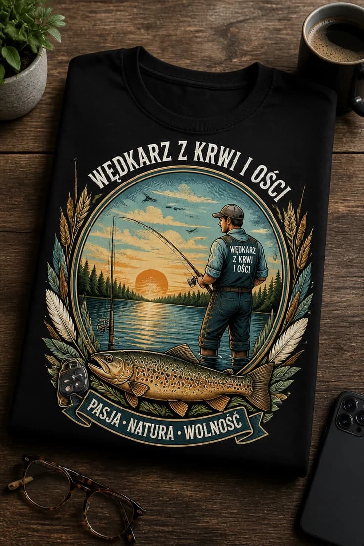 Koszulka dla wędkarzy – Wędkarz Z Krwi I Ości